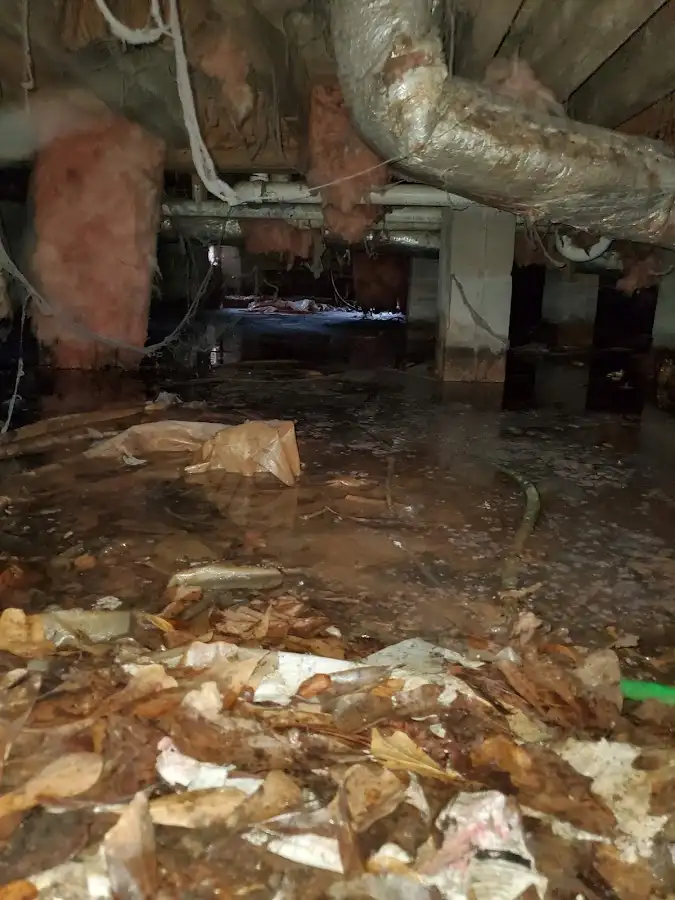 Crawl space flood assessment for Commercial Water Damage Restoration in New Philadelphia